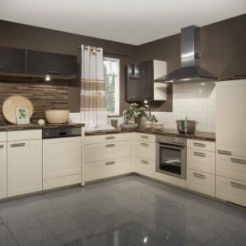 Aluminium Kitchens Silver Frame with Designed HPL 9SPECI
